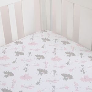 Ballerina Bows Fitted Crib Sheet by NoJo